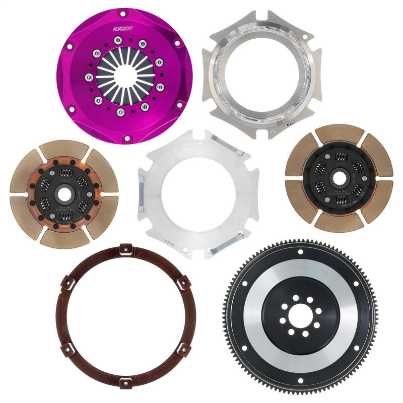 Exedy 1989-1994 Nissan 240SX Hyper Twin Cerametallic Clutch Sprung Center Disc Push Type Cover-thumbmail-10