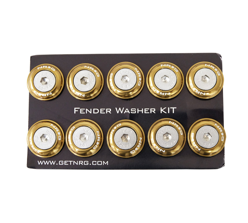 NRG Fender Washer Kit w/Rivets For Plastic (Titanium) - Set of 10-thumbmail-4