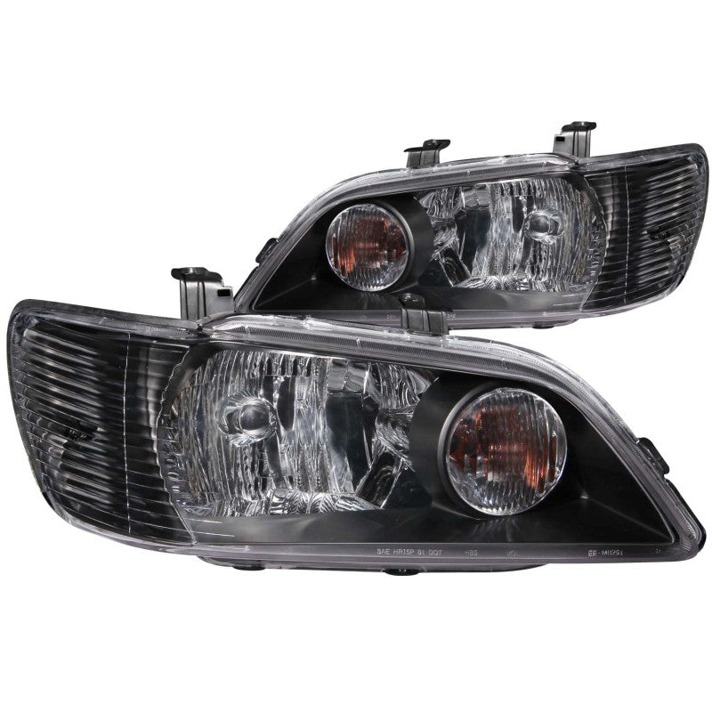ANZO 2002-2003 Mitsubishi Lancer Crystal Headlights Black-thumbmail-2