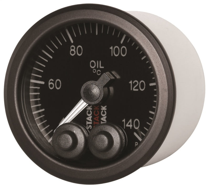 Autometer Stack 52mm 40-140 Deg C 1/8in NPTF Male Pro-Control Oil Temp Gauge - Black-thumbmail-3