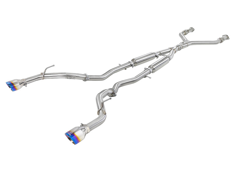 aFe Takeda 2.5in 304 SS Cat-Back Exhaust System w/ Blue Flame Tips 16-18 Infiniti Q50 V6-3.0L (tt)-thumbmail-1