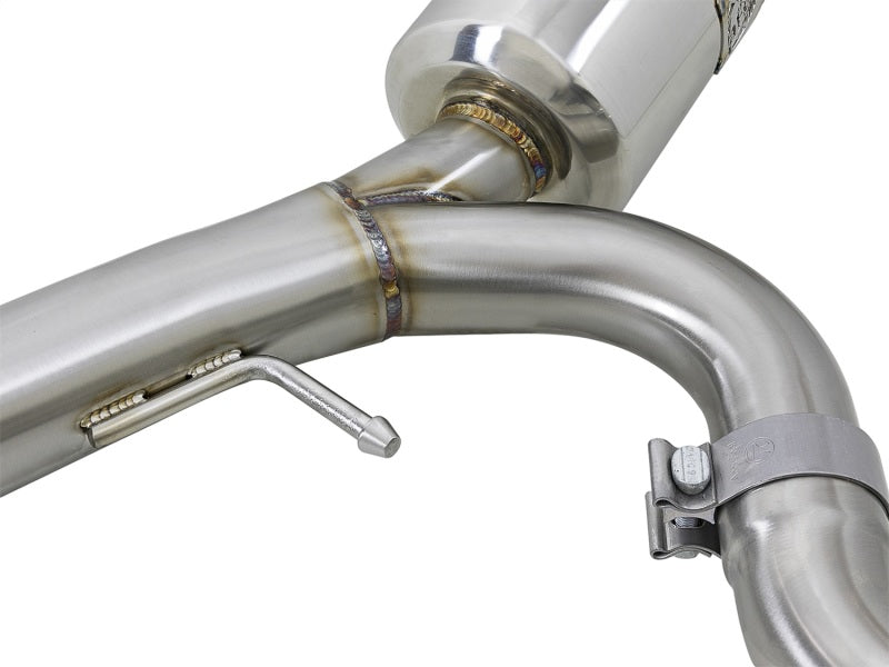aFe Takeda 3in. to 2.5in. 304 SS C/B Exhaust 08-15 Mitsubishi EVO I4-2.0L (t) - Blue Flamed Tips-thumbmail-7