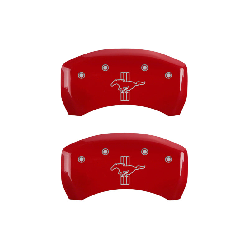 MGP Rear set 2 Caliper Covers Engraved Rear S197/Bar & Pony Red finish silver ch-thumbmail-4
