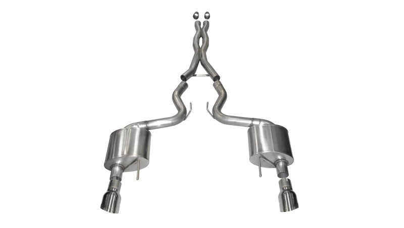 Corsa 2015 Ford Mustang GT 5.0 3in Cat Back Exhaust, Polish Dual 4.5in Tip (Xtreme)-thumbmail-1