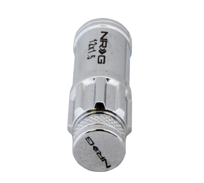 NRG 700 Series M12 X 1.5 Steel Lug Nut w/Dust Cap Cover Set 21 Pc w/Locks & Lock Socket - Silver-thumbmail-3