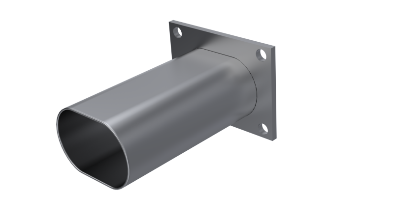 QTP 3in Weld-On QTEC Low Profile Conncetion Oval Tube Kit-thumbmail-5