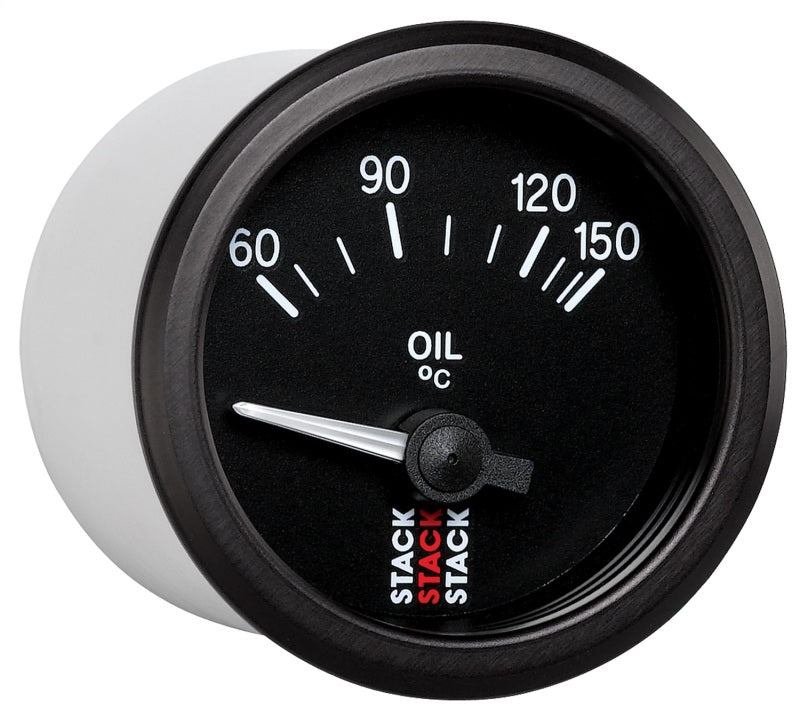 Autometer Stack 52mm 60-150 Deg C M10 Male Electric Oil Temp Gauge - Black-thumbmail-6