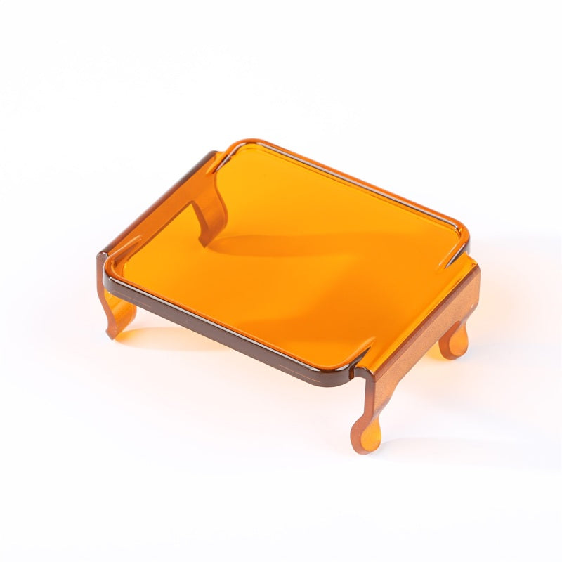Rugged Ridge 3 Inch Square LED Light Cover Amber-thumbmail-6