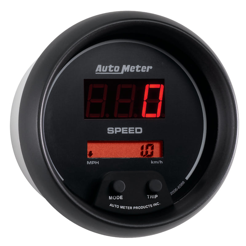 Autometer Sport-Comp Black 3 3/8in 160 MPH Digital Speedo Gauge-thumbmail-3