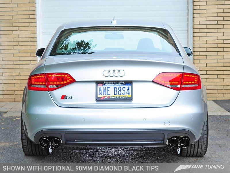 AWE Tuning Audi B8.5 S4 3.0T Track Edition Exhaust - Diamond Black Tips (102mm)-thumbmail-5