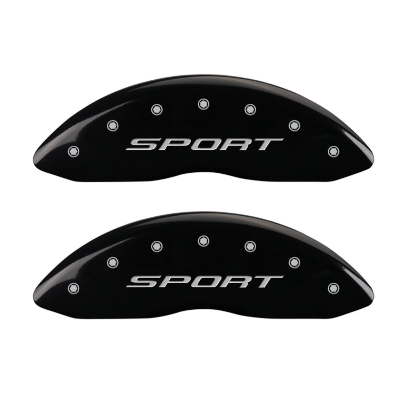MGP 4 Caliper Covers Engraved front & Rear 2015/Sport Black finish silver ch-thumbmail-3