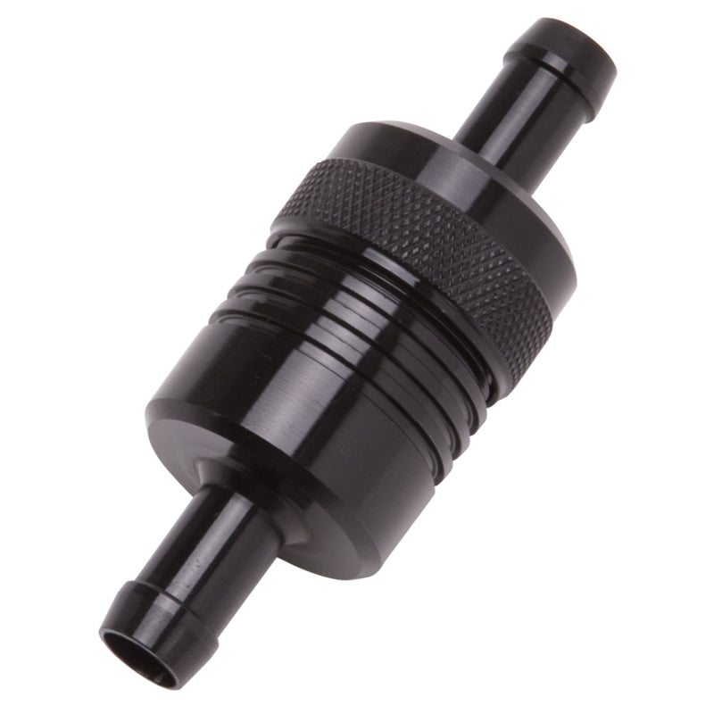 Edelbrock Fuel Filter Aluminum 3In X 01/ 1/8In 3/8In Inlet/Outlet Black-thumbmail-9