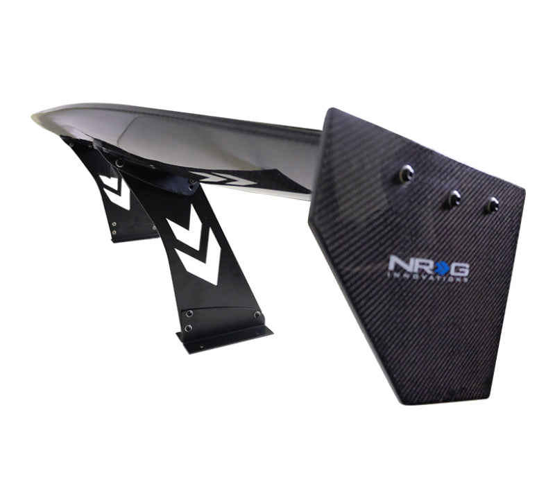 NRG Carbon Fiber Spoiler - Universal (69in.) w/NRG Logo / Stand Cut Out / Large Side Plate-thumbmail-6
