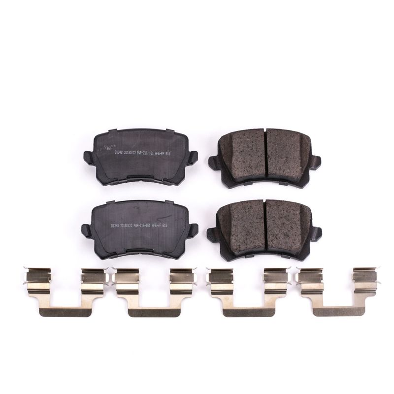 Power Stop 2015 Audi Q3 Rear Z17 Evolution Ceramic Brake Pads w/Hardware-thumbmail-1