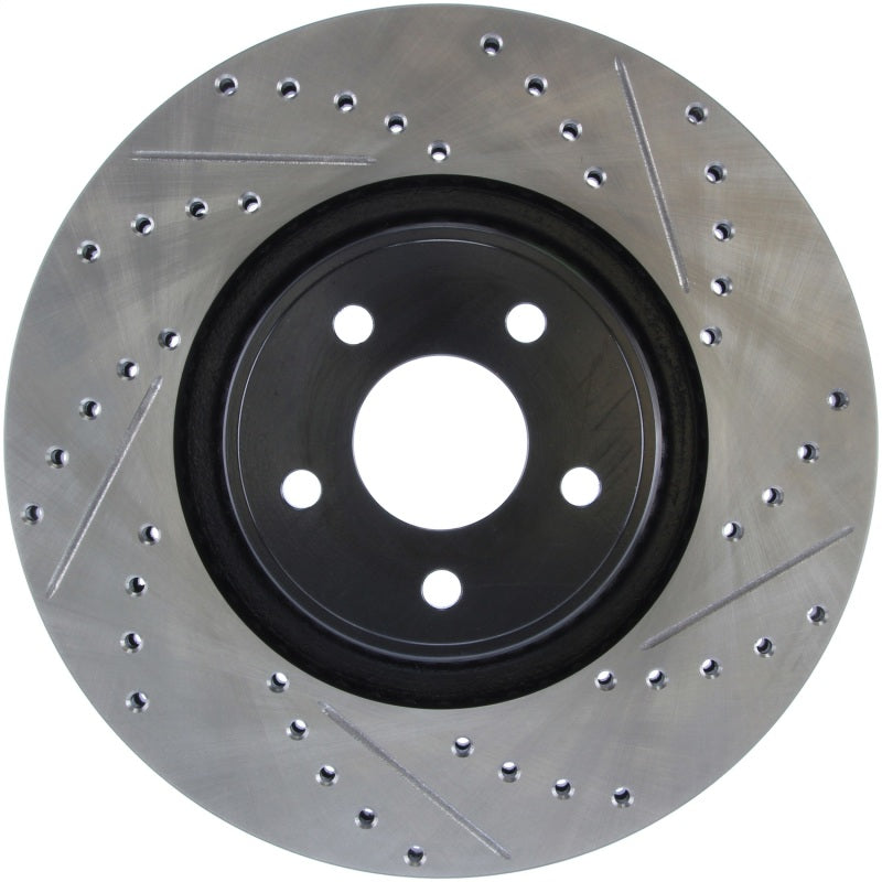 StopTech 14+ Ford Focus ST w/ 335mm Brakes Front Left Slotted & Drilled Rotor-thumbmail-5