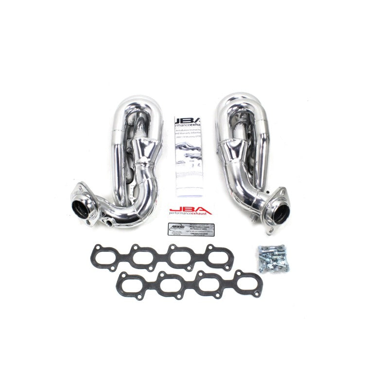 JBA 07-14 Ford GT500 5.4/5.8L 4V 1-5/8in Primary Silver Ctd Cat4Ward Header-thumbmail-2