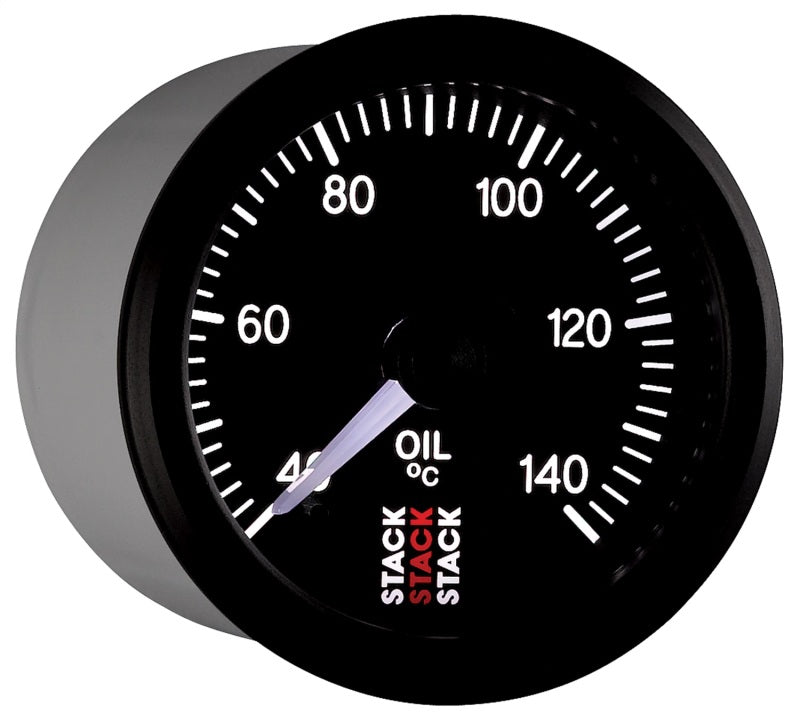Autometer Stack 52mm 40-140 Deg C 1/8in NPTF Male Pro Stepper Motor Oil Temp Gauge - Black-thumbmail-6