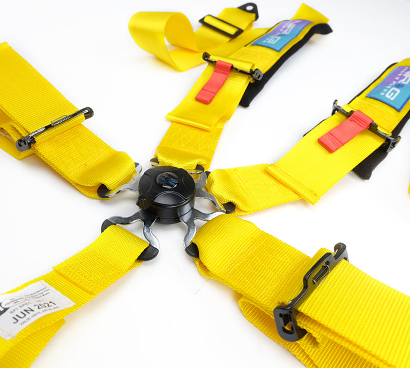 NRG 5PT 3in. Seat Belt Harness / Cam Lock - Yellow-thumbmail-4