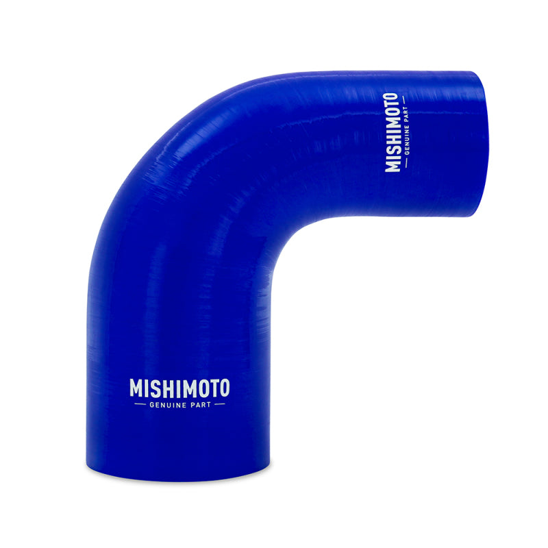 Mishimoto Silicone Reducer Coupler 90 Degree 2.5in to 4in - Blue-thumbmail-1