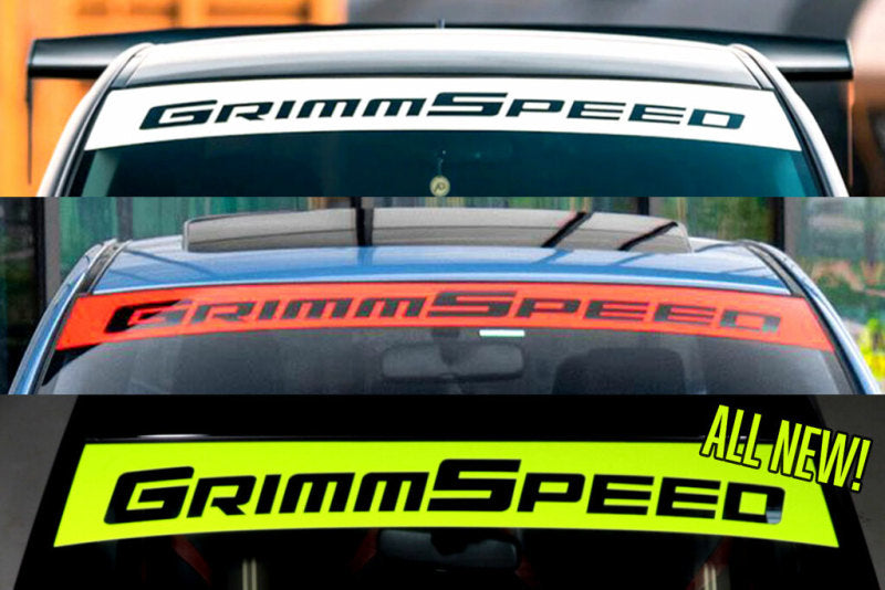 GrimmSpeed 2002+ Subaru WRX/STI / 05-09 Legacy GT Windshield Banner 43in. - White-thumbmail-1