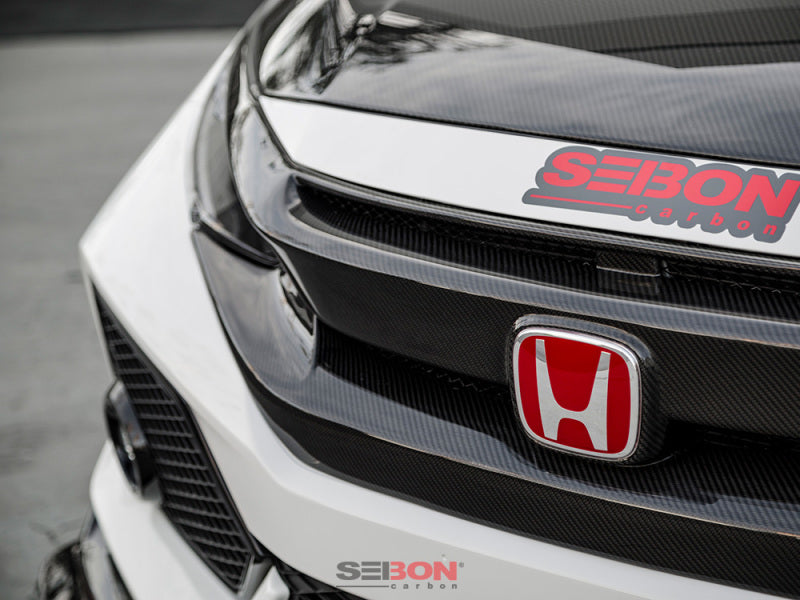 Seibon 16-18 Honda Civic OEM-Style Carbon Fiber Front Grill-thumbmail-6