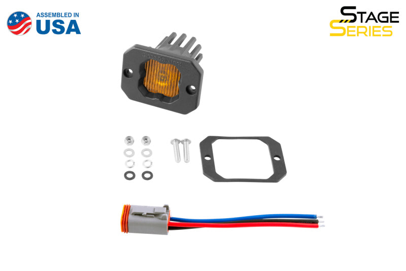 Diode Dynamics Stage Series C1 LED Pod - Yellow SAE Fog Flush ABL Each-thumbmail-4