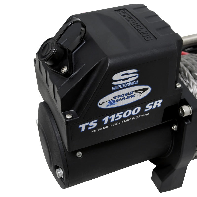 Superwinch 11500 LBS 12V DC 3/8in x 80ft Synthetic Rope Tiger Shark 11500 Winch-thumbmail-9