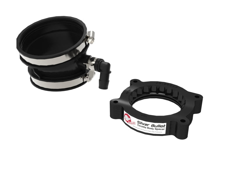 aFe 2020 Vette C8 Silver Bullet Aluminum Throttle Body Spacer / Works With Factory Intake Only - Blk-thumbmail-2