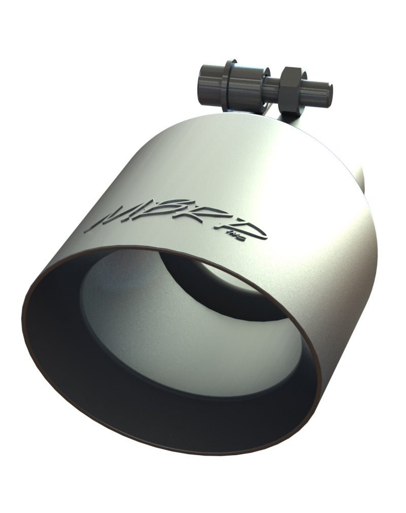 MBRP Universal Tip 4in O.D. Dual Wall Angled 2.5in inlet 8in length T304-thumbmail-2