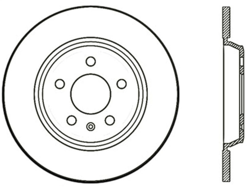 StopTech Power Slot 09-10 Audi A4/A4 Quattro / 08-10 A5 / 10 S4 Rear Left Drilled & Slotted Rotor-thumbmail-3