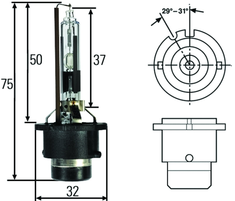 Hella HID Capsule D2R 12V 35W Bulb-thumbmail-5