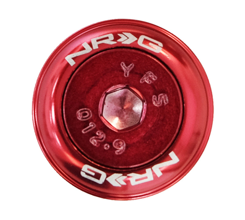 NRG Fender Washer Kit w/Color Matched M8 Bolt Rivets For Plastic (Red) - Set of 8-thumbmail-4