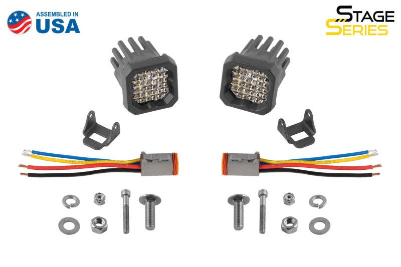 Diode Dynamics Stage Series C1R - White Flood Standard LED Pod (Pair)-thumbmail-4