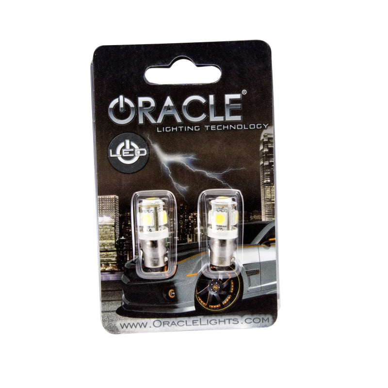 Oracle BA9S 5 LED 3 Chip Bayonet Bulbs (Pair) - White-thumbmail-4