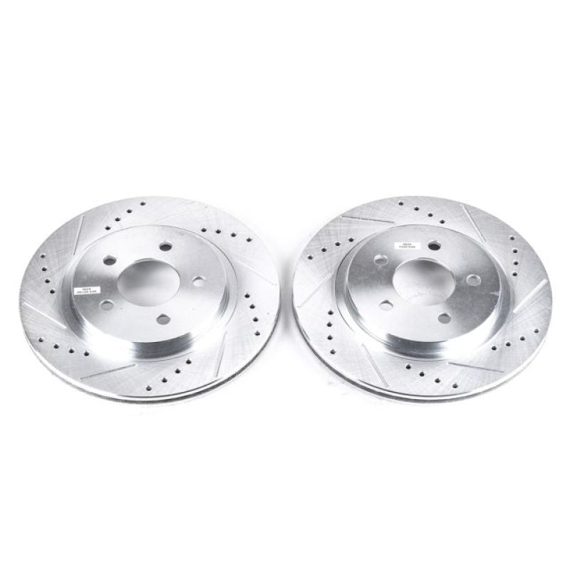 Power Stop 05-14 Ford Mustang Rear Evolution Drilled & Slotted Rotors - Pair-thumbmail-1