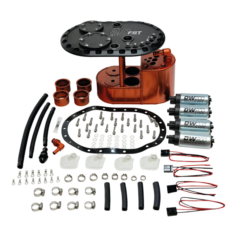 Deatschwerks 2.0L Staged Fuel Cell Surge Tank (Includes 4 DW200 Fuel Pumps)-thumbmail-2