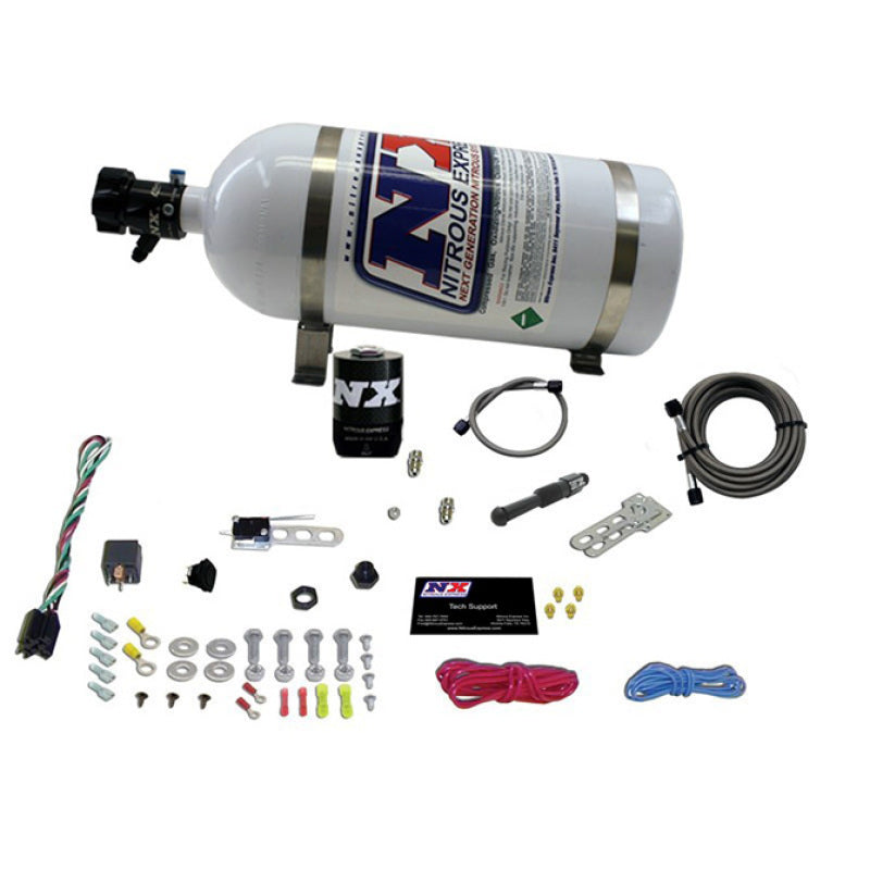 Nitrous Express Dry EFI Single Nozzle Nitrous Kit (35-150HP) w/10lb Bottle-thumbmail-2