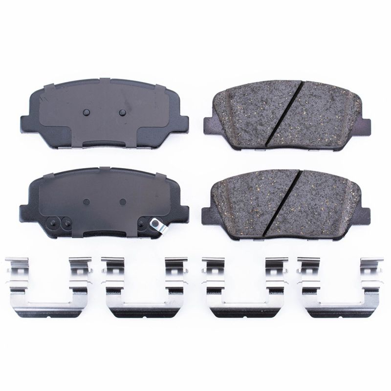 Power Stop 10-16 Hyundai Genesis Coupe Front Z17 Evolution Ceramic Brake Pads w/Hardware-thumbmail-1