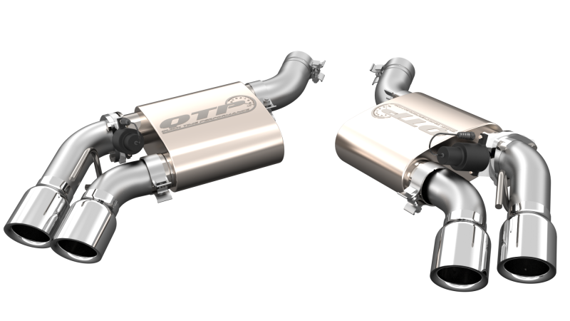 QTP 16-18 Chevrolet Camaro SS 6.2L 304SS Screamer Axle Back Exhaust w/4in Quad Tips-thumbmail-4