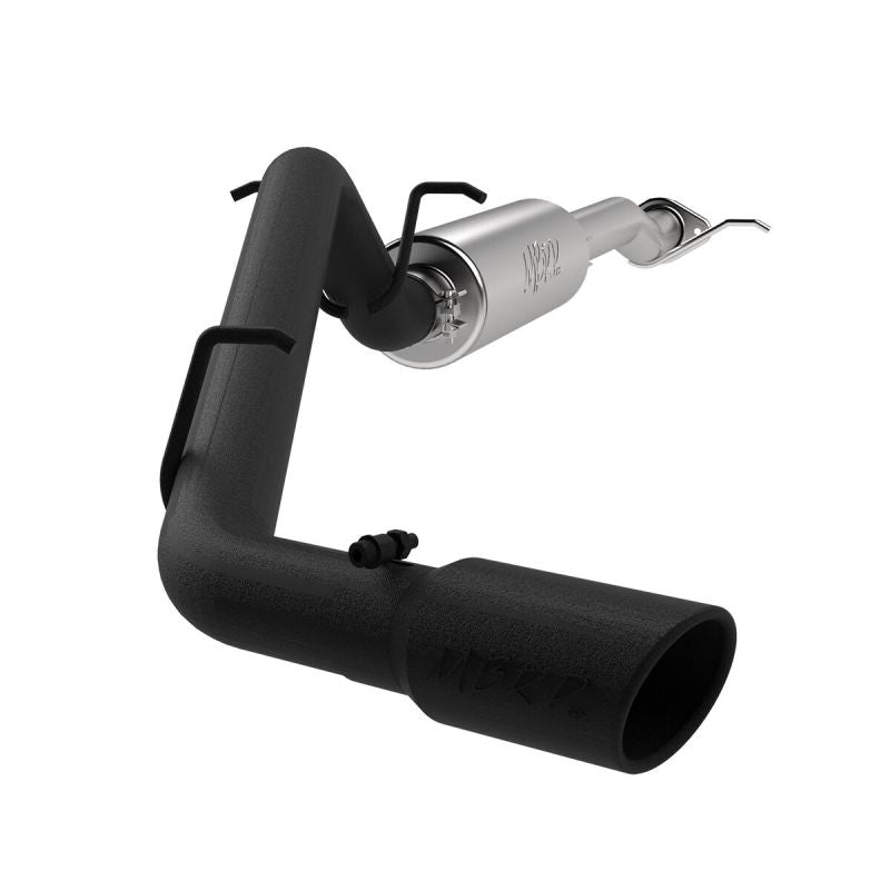 MBRP 17+ Chevrolet Colorado 2.5L/3.6L 3in Cat Back Single Side Exit w/ 4in Tip - Back Coated-thumbmail-4