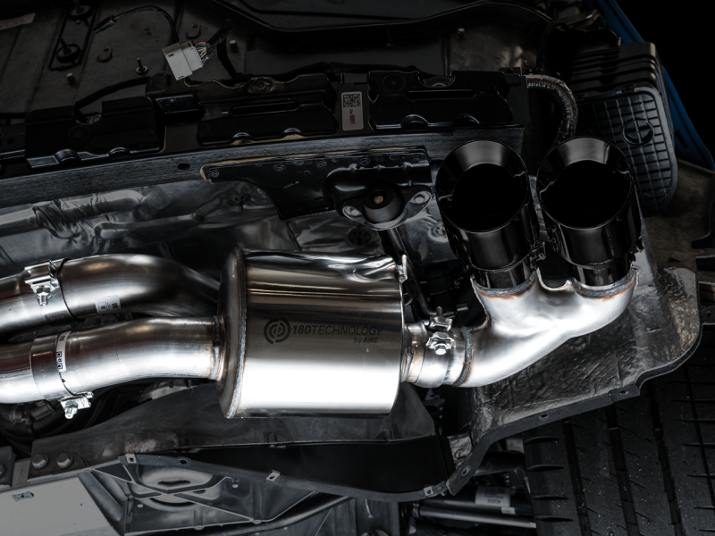 AWE Tuning 2020 Chevrolet Corvette (C8) Touring Edition Exhaust - Quad Diamond Black Tips-thumbmail-16