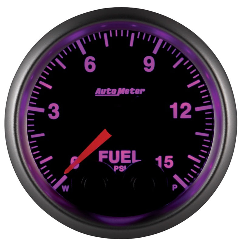 AutoMeter Gauge Fuel Press 2-1/16in. 15PSI Stepper Motor W/Peak & Warn Elite-thumbmail-6