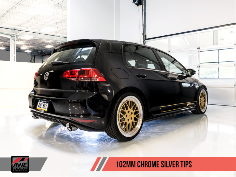 AWE Tuning VW MK7 GTI Track Edition Exhaust - Chrome Silver Tips-thumbmail-4