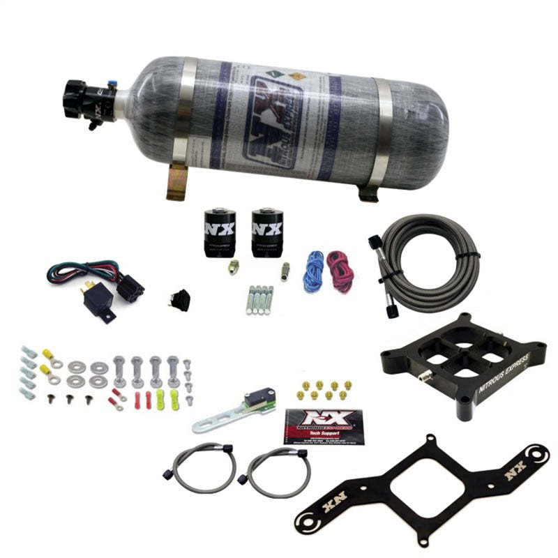 Nitrous Express 4150 Single Entry Crossbar Plate Pro-Power Nitrous Kit (100-500HP) w/Comp Bottle-thumbmail-2