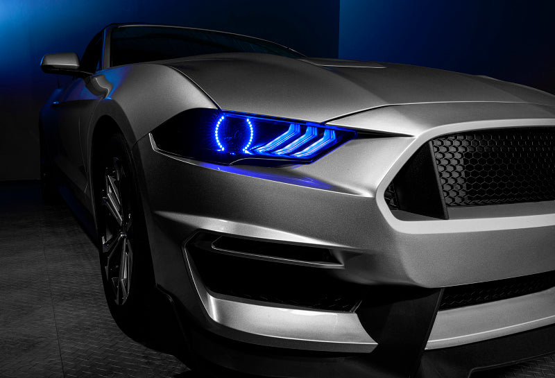 Oracle 18-21 Ford Mustang Dynamic DRL Upgrade w/ Halo Kit & Sequential Turn Signal - ColorSHIFT-thumbmail-31