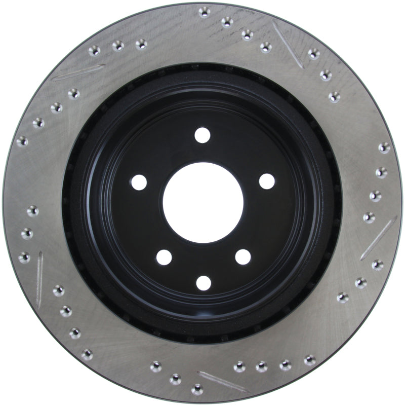 StopTech 06-07 350Z / 05-07 G35 / 06-07 G35X SportStop Slotted & Drilled Rear Right Rotor-thumbmail-13