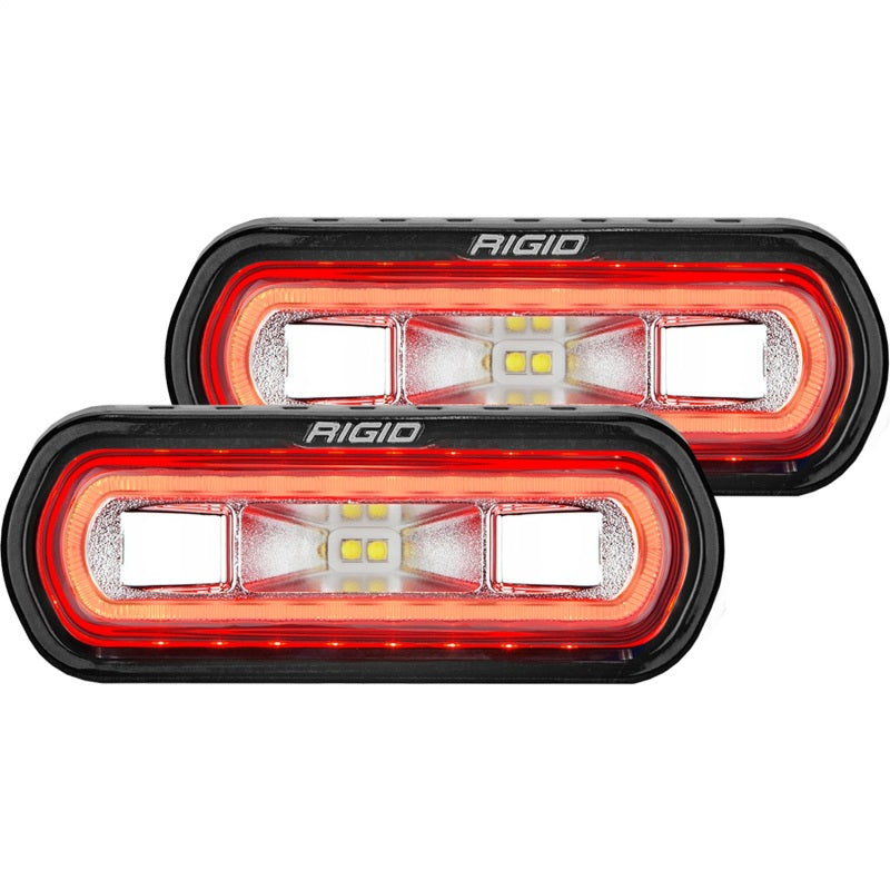 Rigid Industries SR-L Series Surface Mount LED Spreader Pair w/ Red Halo - Universal