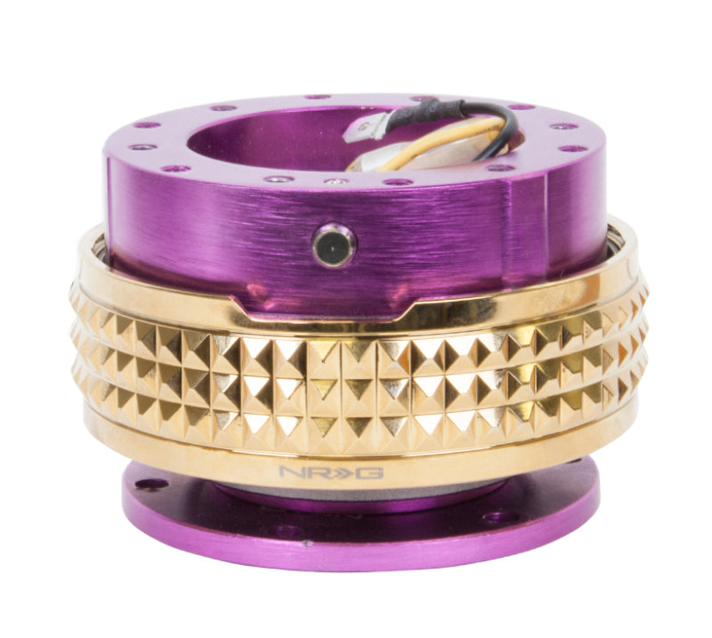 NRG Quick Release Kit - Pyramid Edition - Purple Body / Chrome Gold Pyramid Ring-thumbmail-2