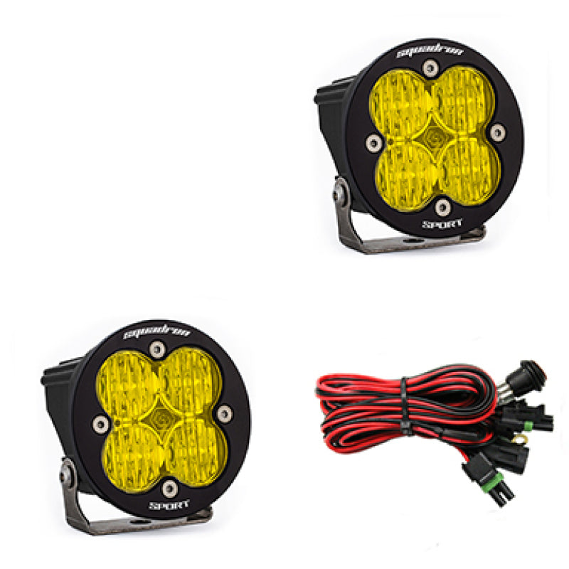 Baja Designs Squadron R Sport Wide Cornering Pair LED Light Pods - Amber-thumbmail-1