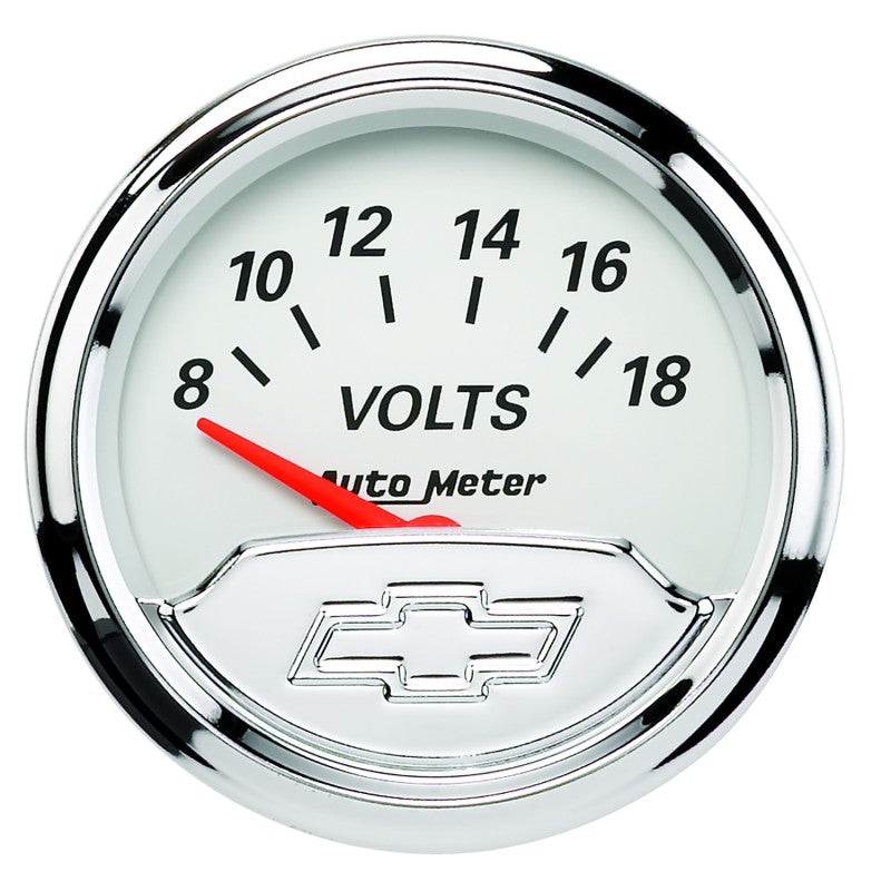 Autometer Chevy Vintage 2in 8-18 Volts Short Sweep Electronic Voltmeter Gauge-thumbmail-2